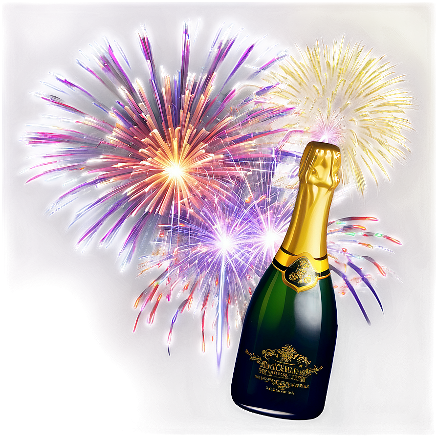 Champagne Festive Fireworks Png 79 PNG image