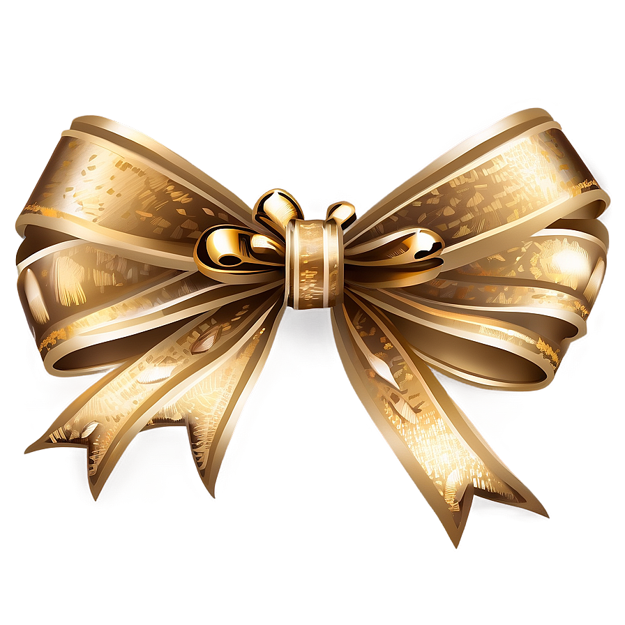 Champagne Gold Gift Bow Png Hdk PNG image