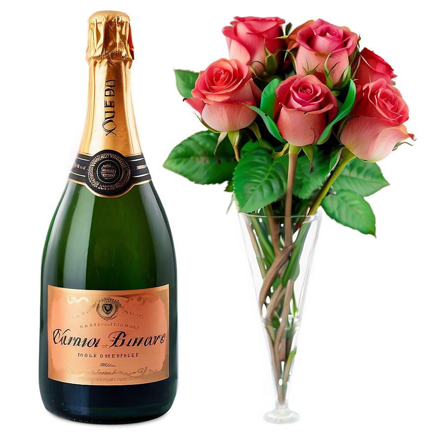 Champagne Roses Bouquet Png 06212024 PNG image