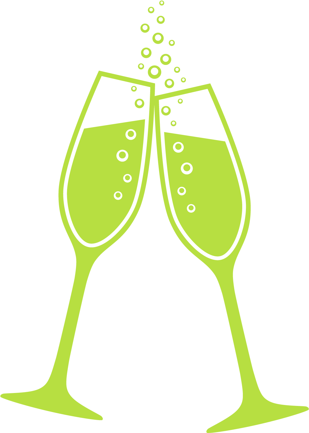 Champagne Toast Celebration Vector PNG image