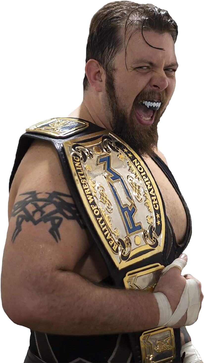 Champion Wrestler With Title Belt PNG image