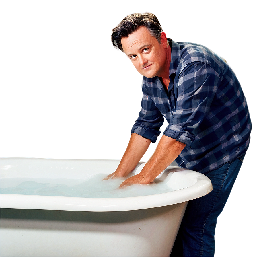 Chandler Bing's Love For Baths Png Hmm PNG image