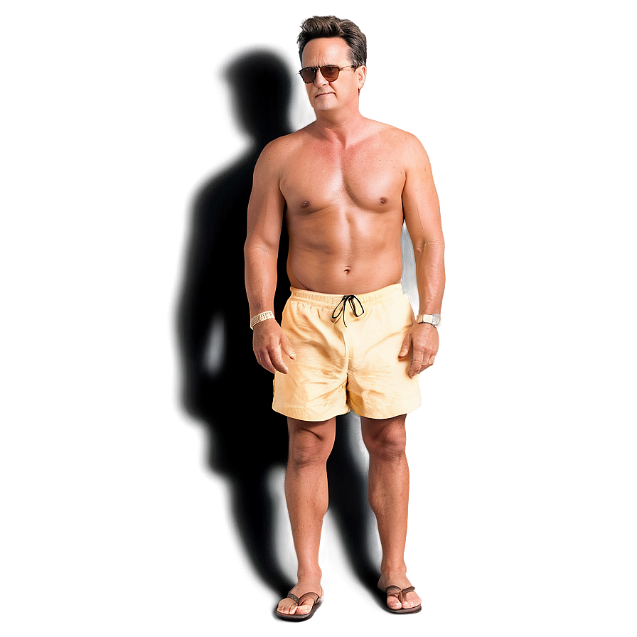 Chandler Bing Watching Baywatch Png Uuv89 PNG image