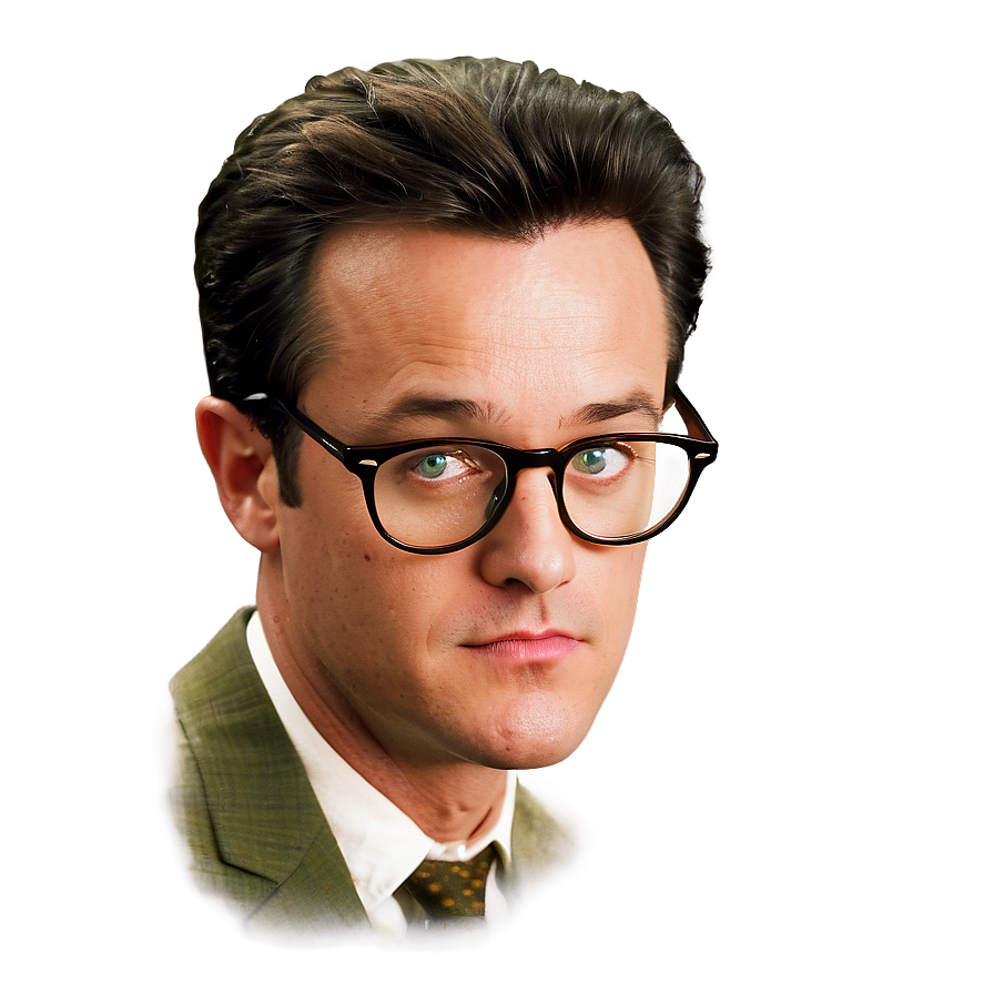 Chandler Bing With Glasses Png 06242024 PNG image