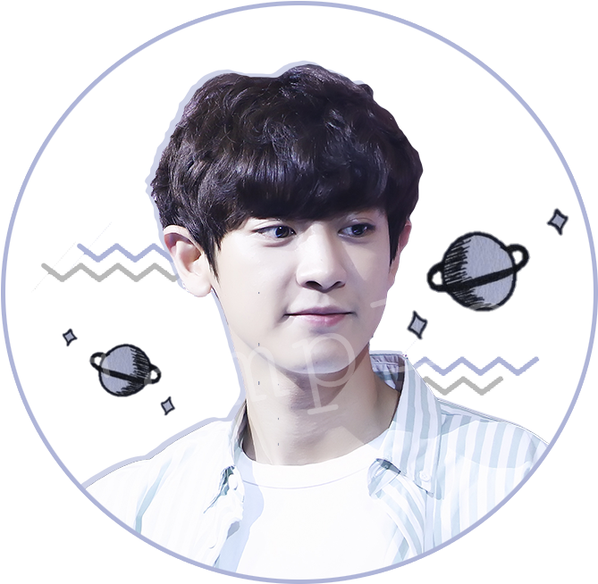 Chanyeol Portrait Circle Graphic PNG image