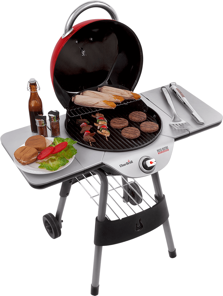 Charcoal Grillwith Food Preparation PNG image