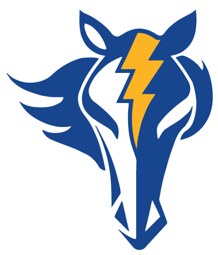 Chargers Horse Logowith Lightning Bolt PNG image