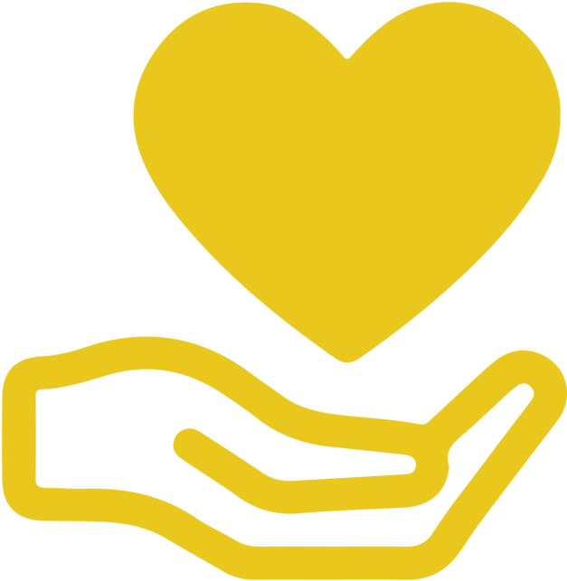 Charity Heart Hand Icon PNG image