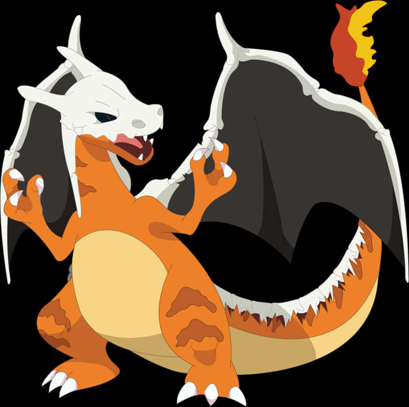 Charizard_ Flame_ Tail_ Animated_ Character PNG image