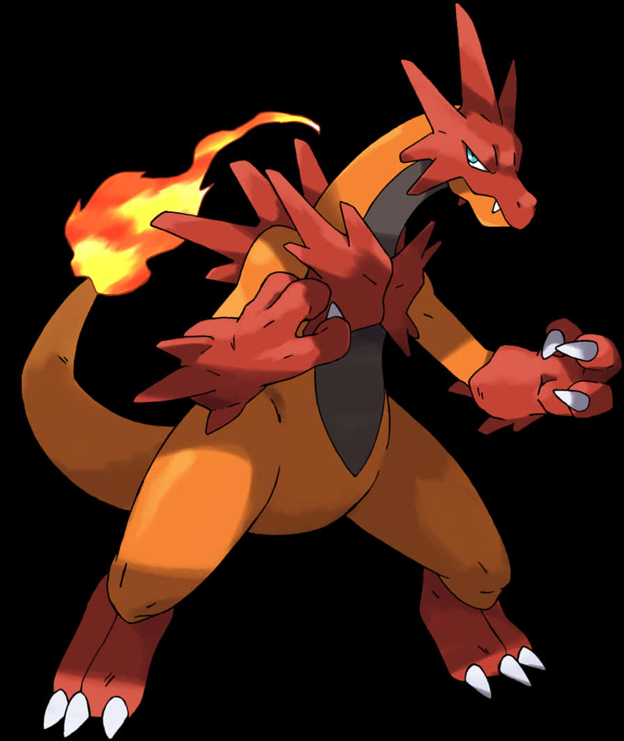 Charizard_ Flaming_ Tail PNG image