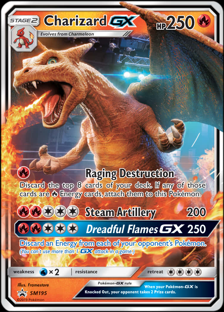 Charizard G X Pokemon Card PNG image