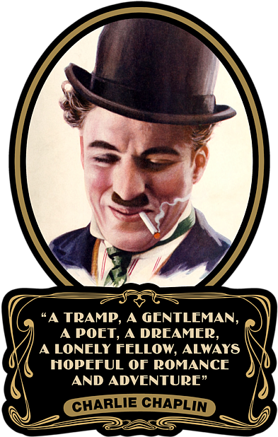 Charlie Chaplin Iconic Portrait PNG image