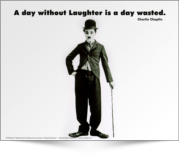 Charlie Chaplin Laughter Quote PNG image