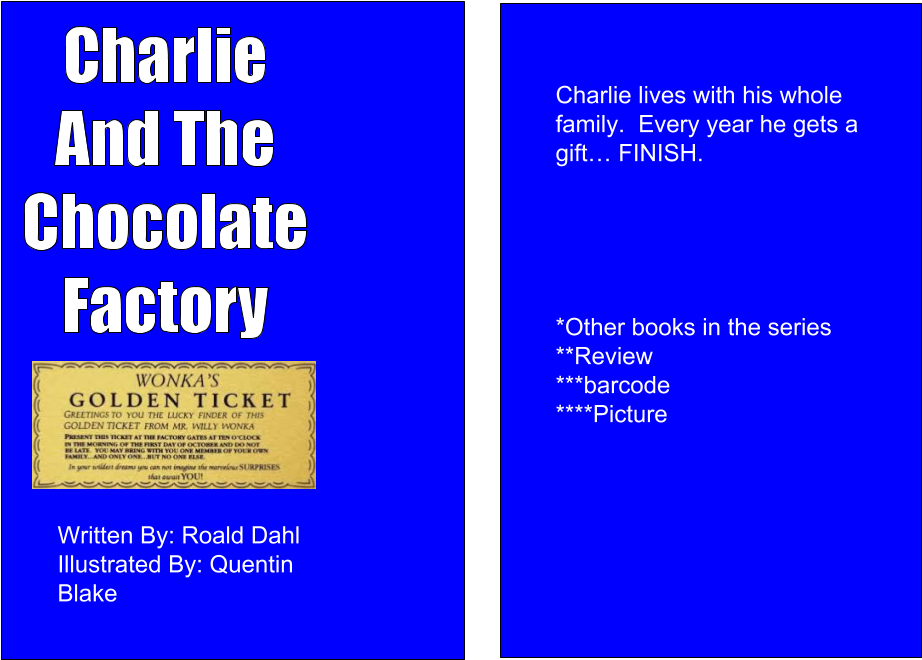 Charlieandthe Chocolate Factory Book Cover PNG image