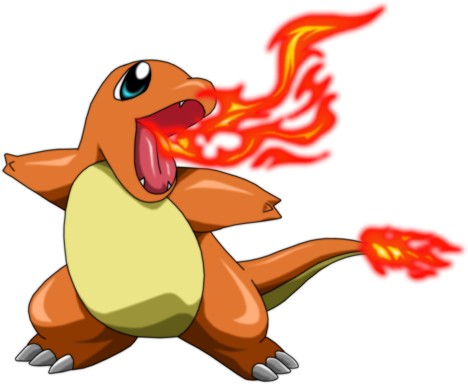 Charmander_ Fire_ Breathing_ Pokemon PNG image