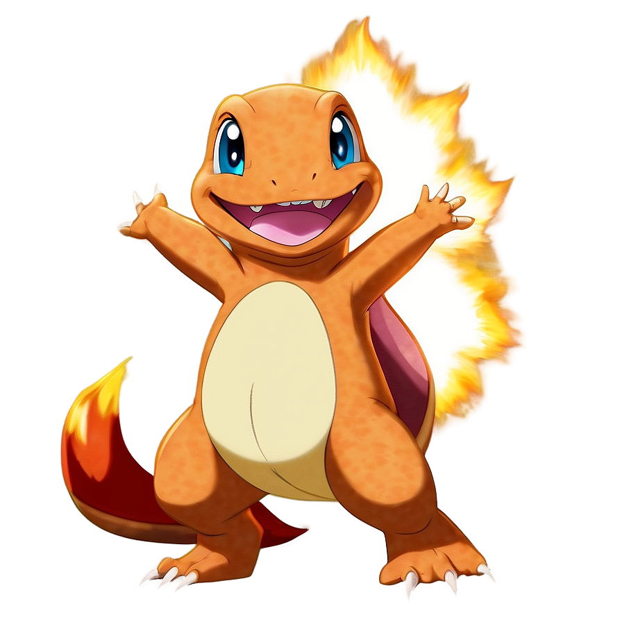 Charmander In Action Pose Png 05212024 PNG image