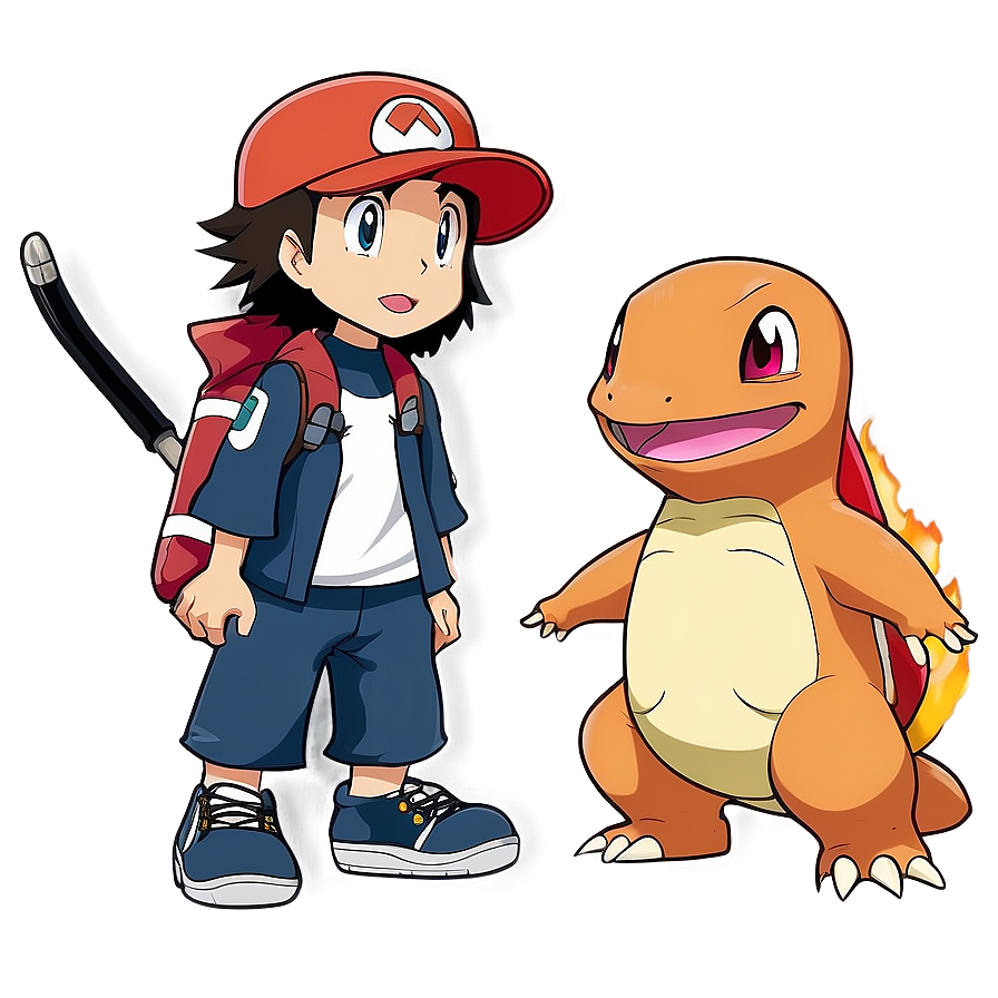 Charmander In Ash's Team Png 05212024 PNG image