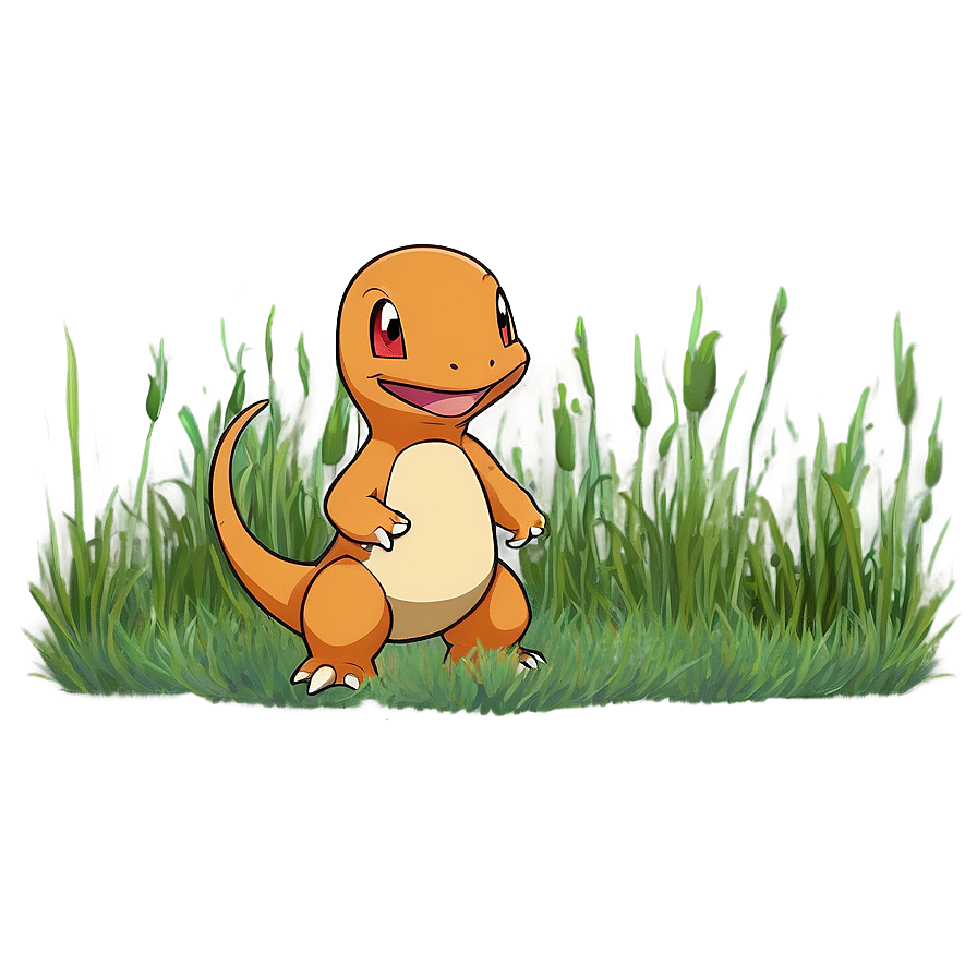 Charmander In Wild Grass Png Aov PNG image