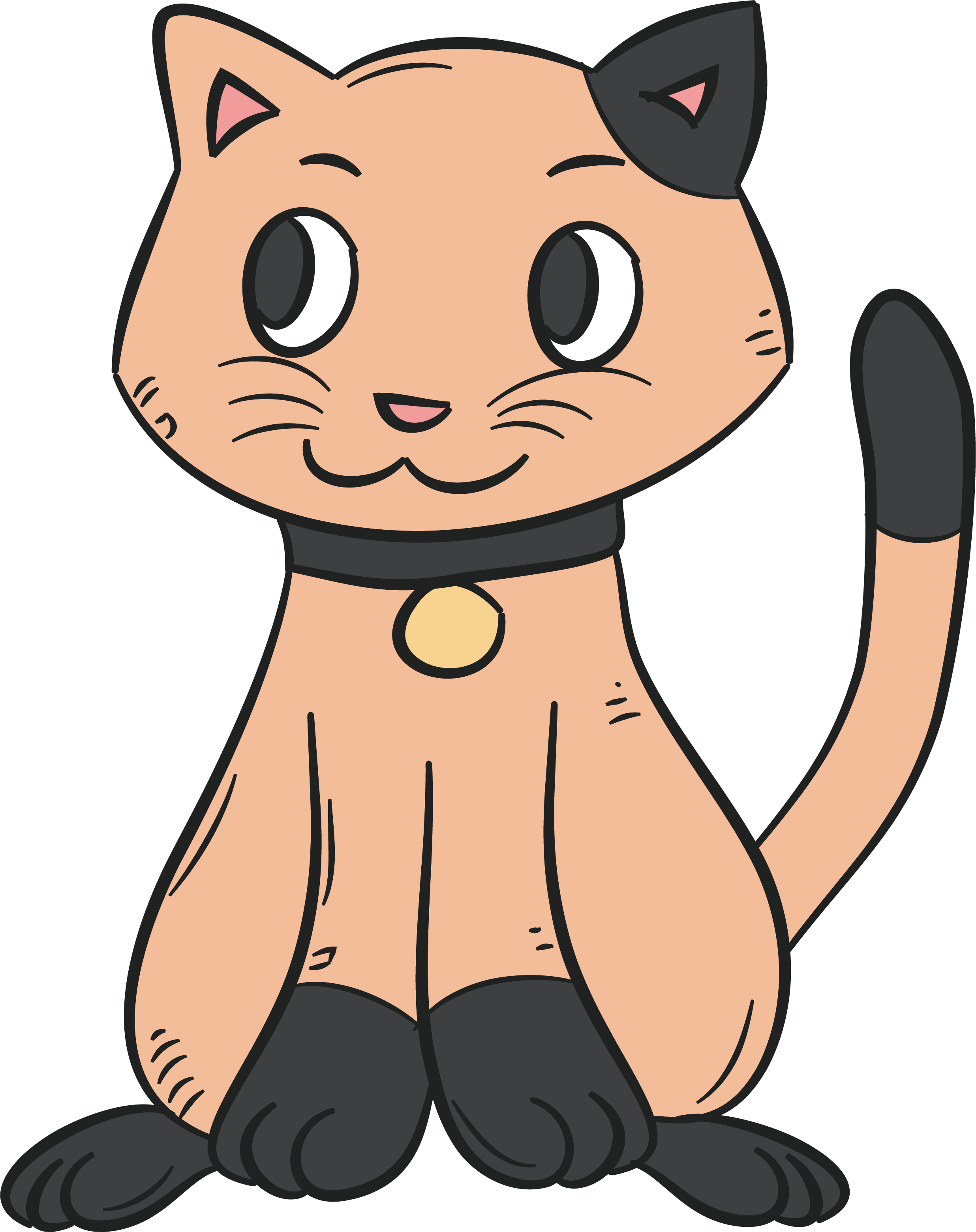 Charming Cartoon Cat.png PNG image