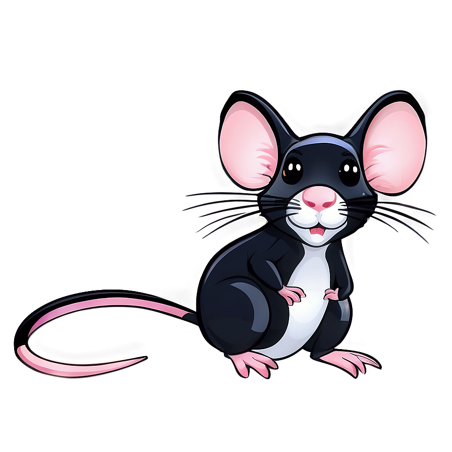 Charming Cartoon Rat Png 2 PNG image