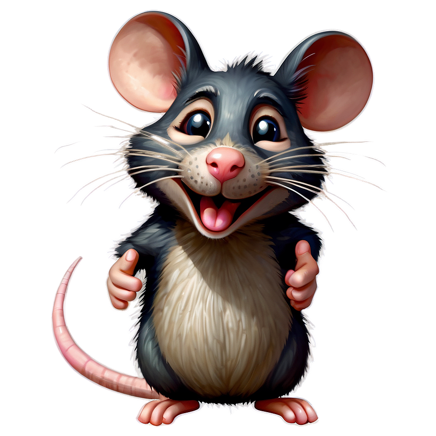 Charming Cartoon Rat Png 55 PNG image