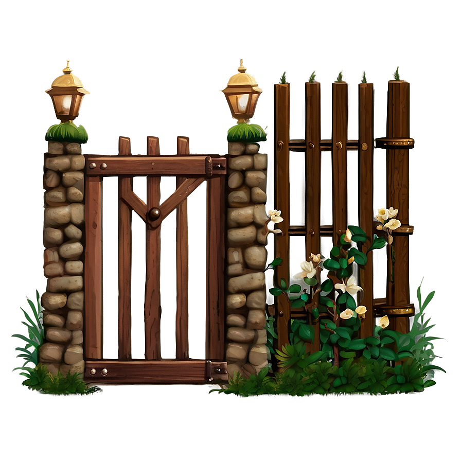 Charming Cottage Gate Png 79 PNG image