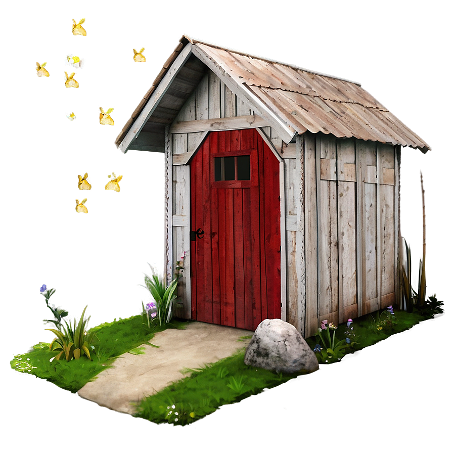 Charming Farmhouse Outhouse Png Wcr PNG image