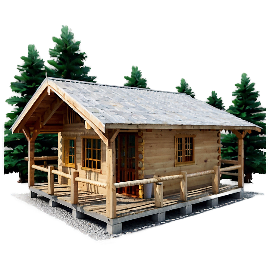 Charming Woodland Cabin Png Mye16 PNG image