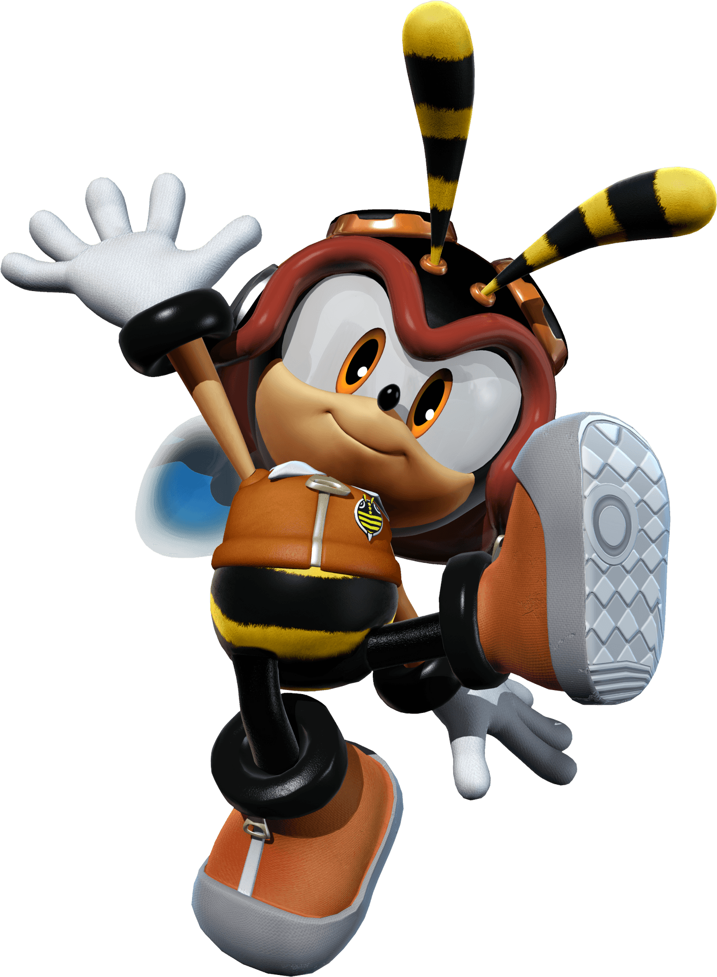 Charmy_ Bee_ Flying_ Character_ Render PNG image