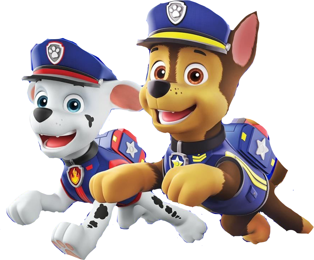 Chaseand Marshall Paw Patrol Characters PNG image