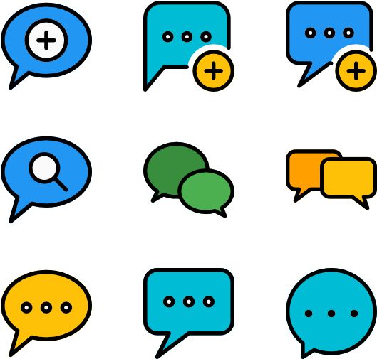 Chat Bubble Icons Collection PNG image