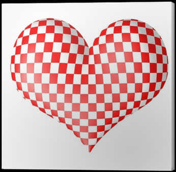 Checkered Heart Illusion PNG image