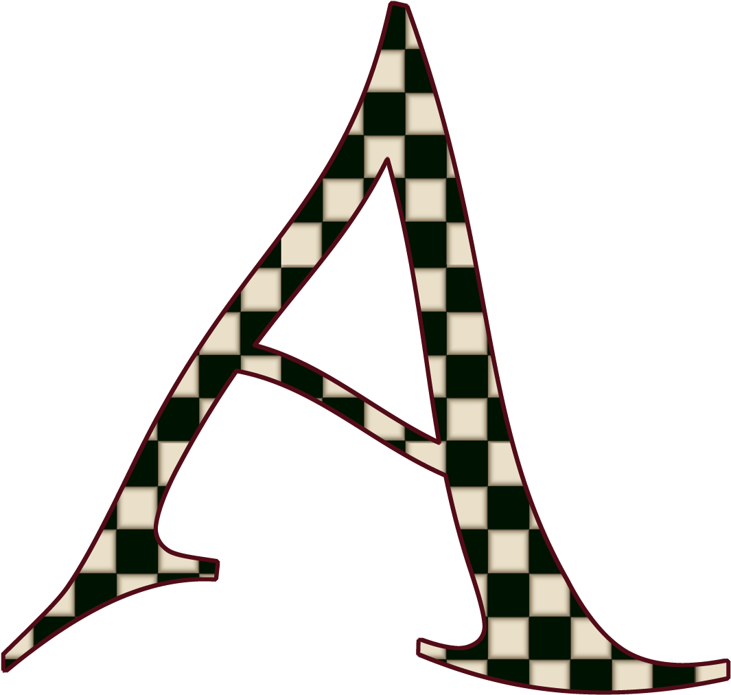 Checkered Letter A Graphic PNG image