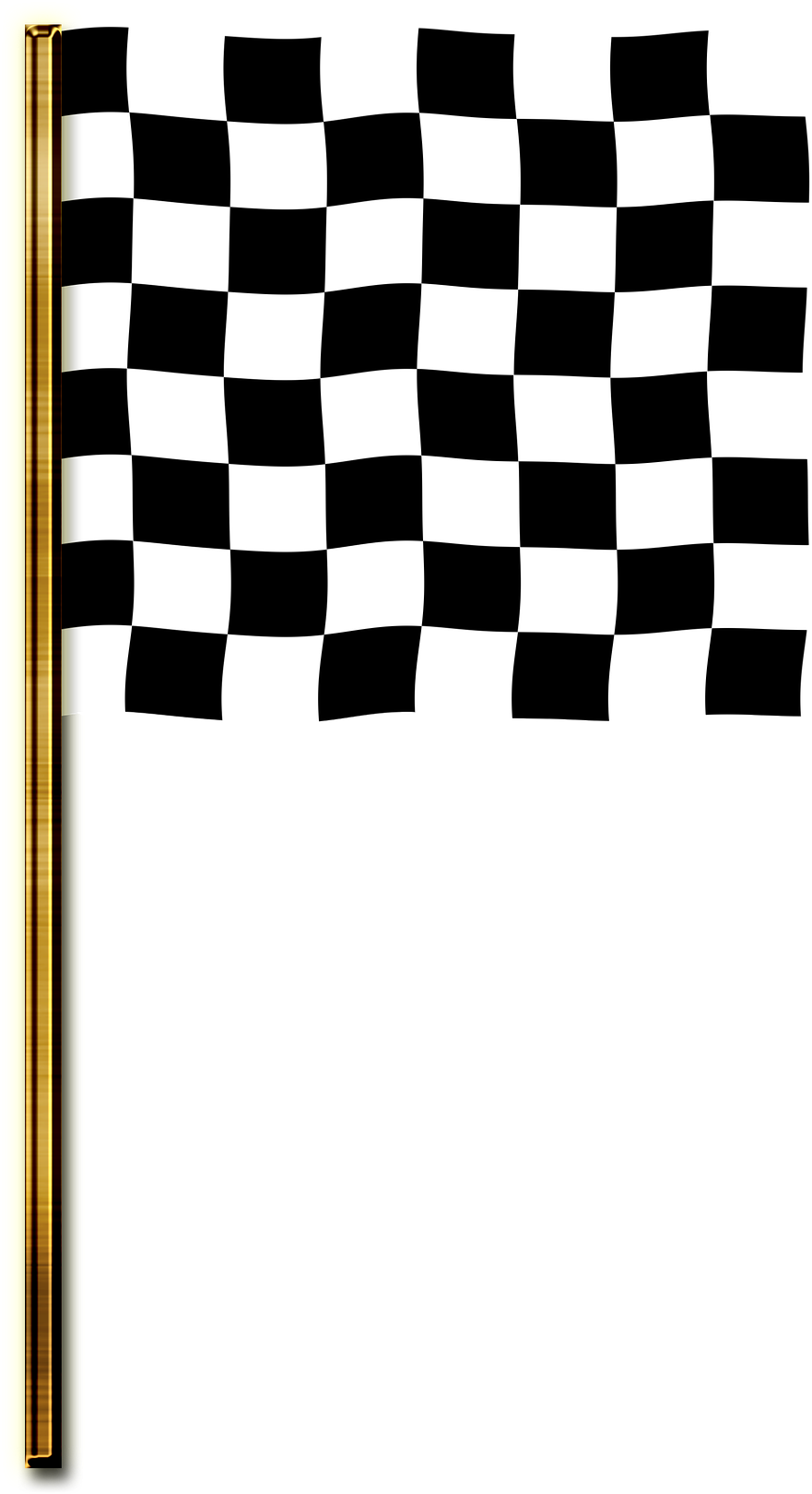 Checkered Racing Flag Waving PNG image