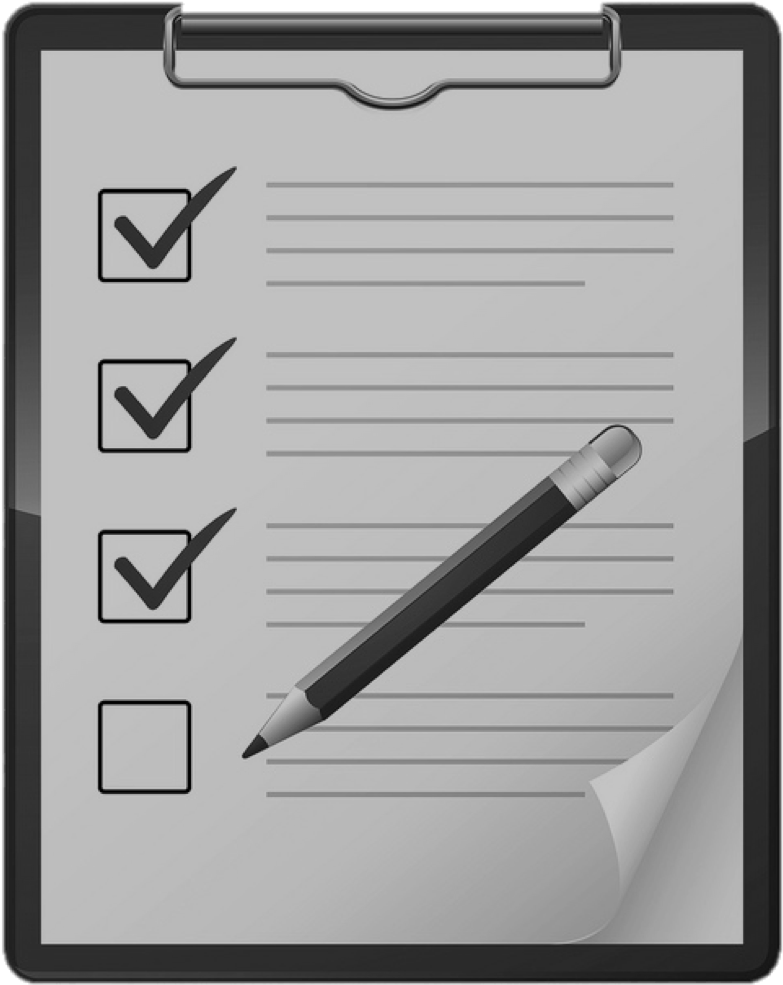 Checklist Clipboardwith Pencil PNG image