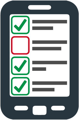 Checklist Graphicwith One Red Box PNG image