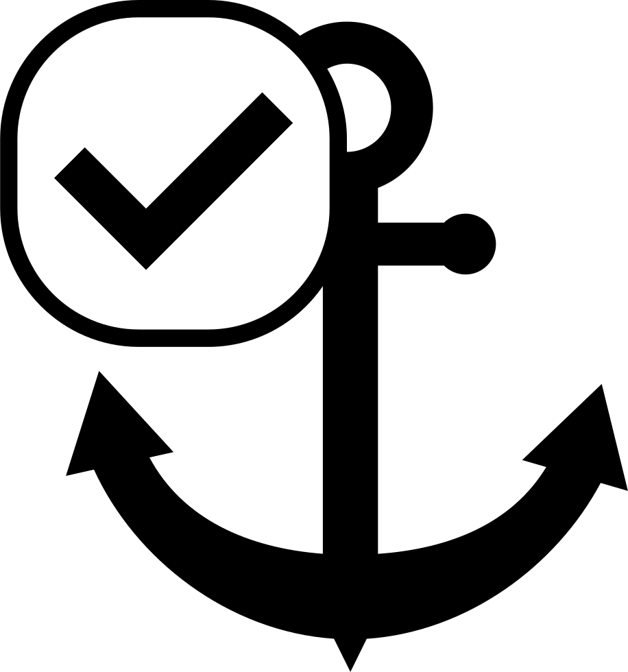 Checkmark Anchor Graphic PNG image