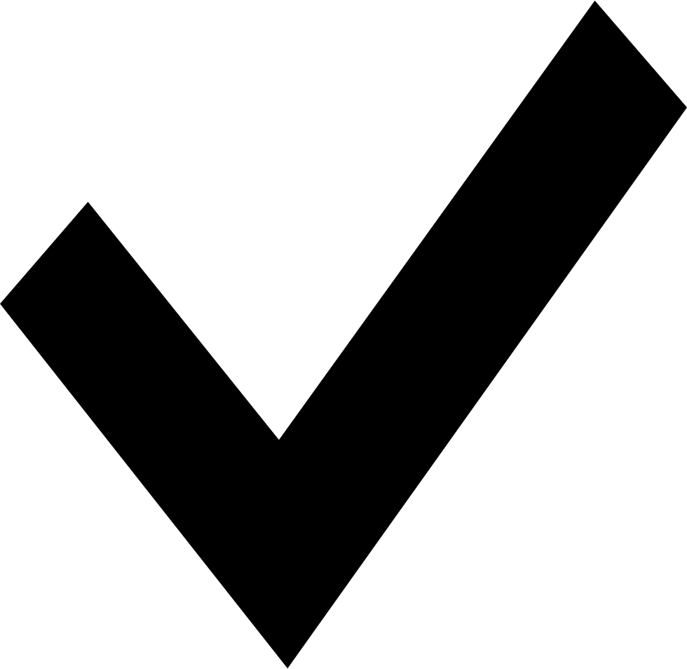 Checkmark Symbol Black Background PNG image