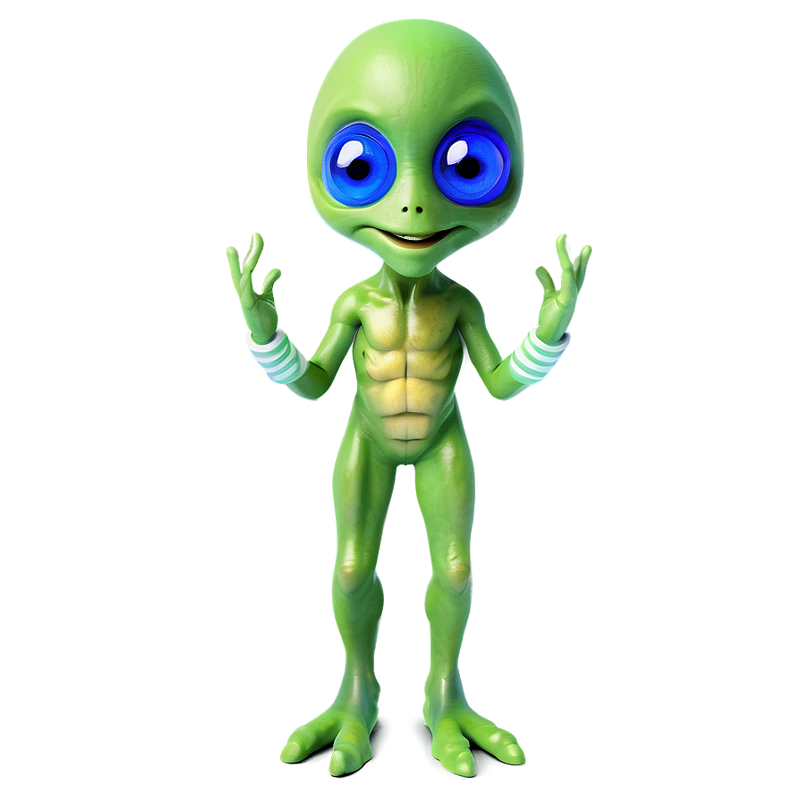 Cheerful Alien Friend Png Lyx PNG image