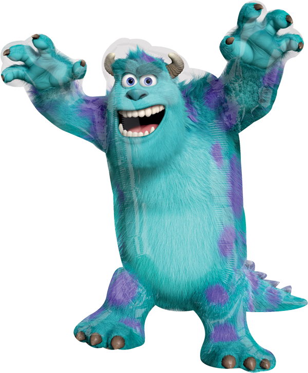 Cheerful_ Blue_ Monster PNG image