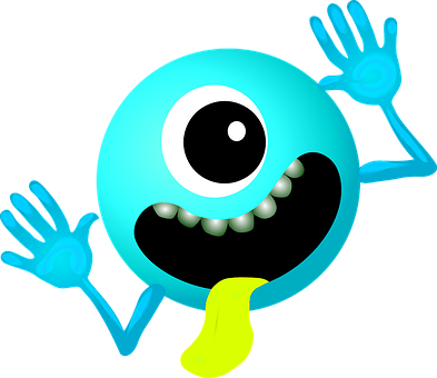 Cheerful Cartoon Alien PNG image