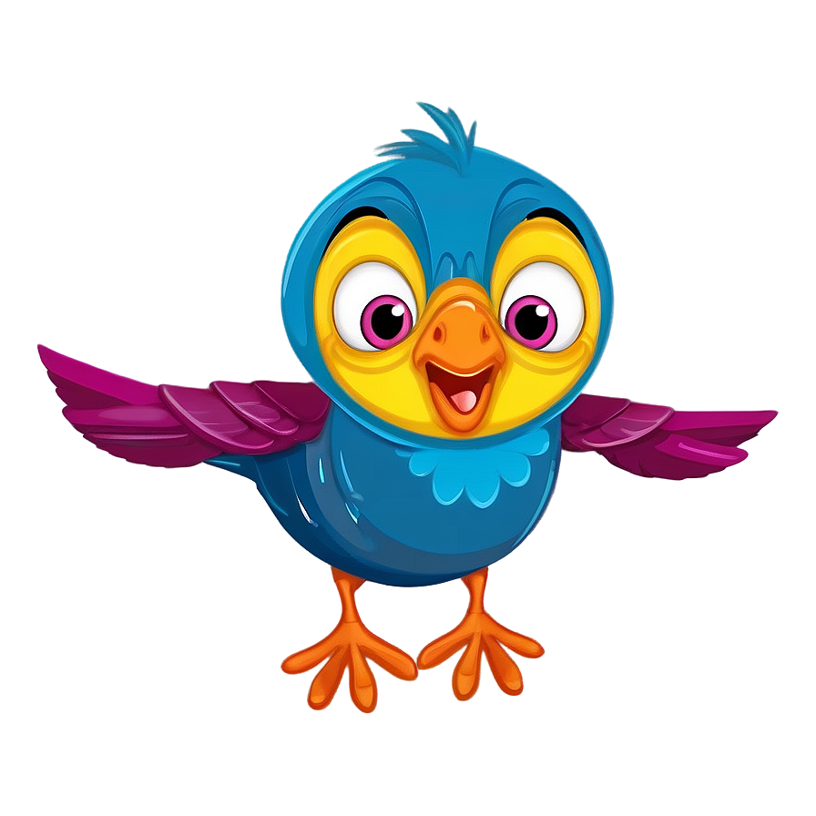 Cheerful Cartoon Bird Png 06202024 PNG image