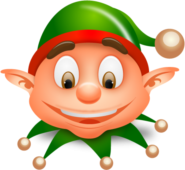 Cheerful Cartoon Elf PNG image