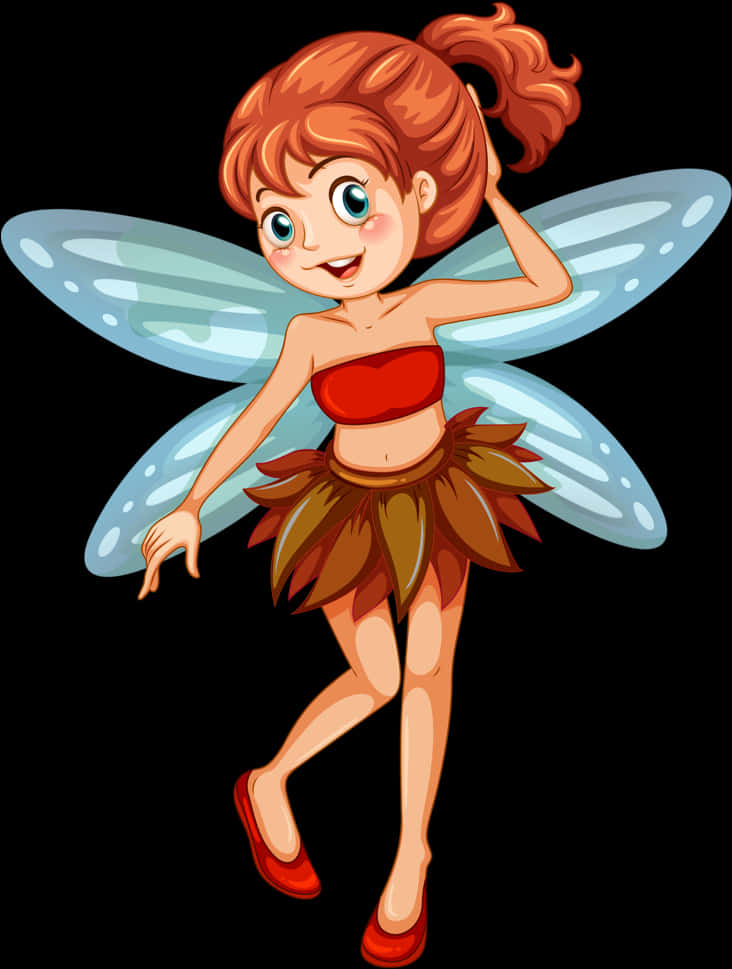 Cheerful Cartoon Fairy PNG image