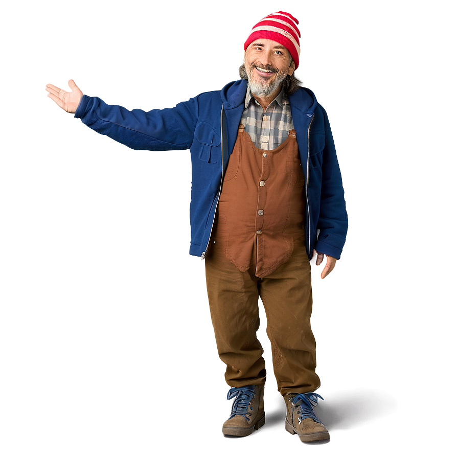 Cheerful Hobo Waving Png 06242024 PNG image