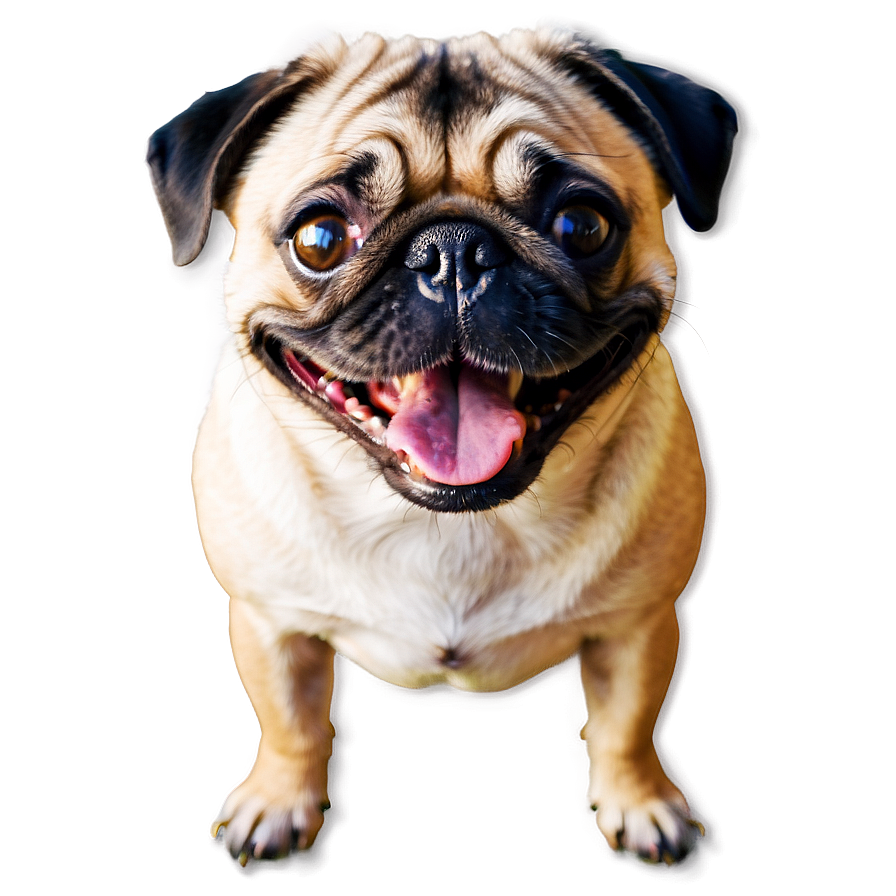 Cheerful Pug Png Htg PNG image