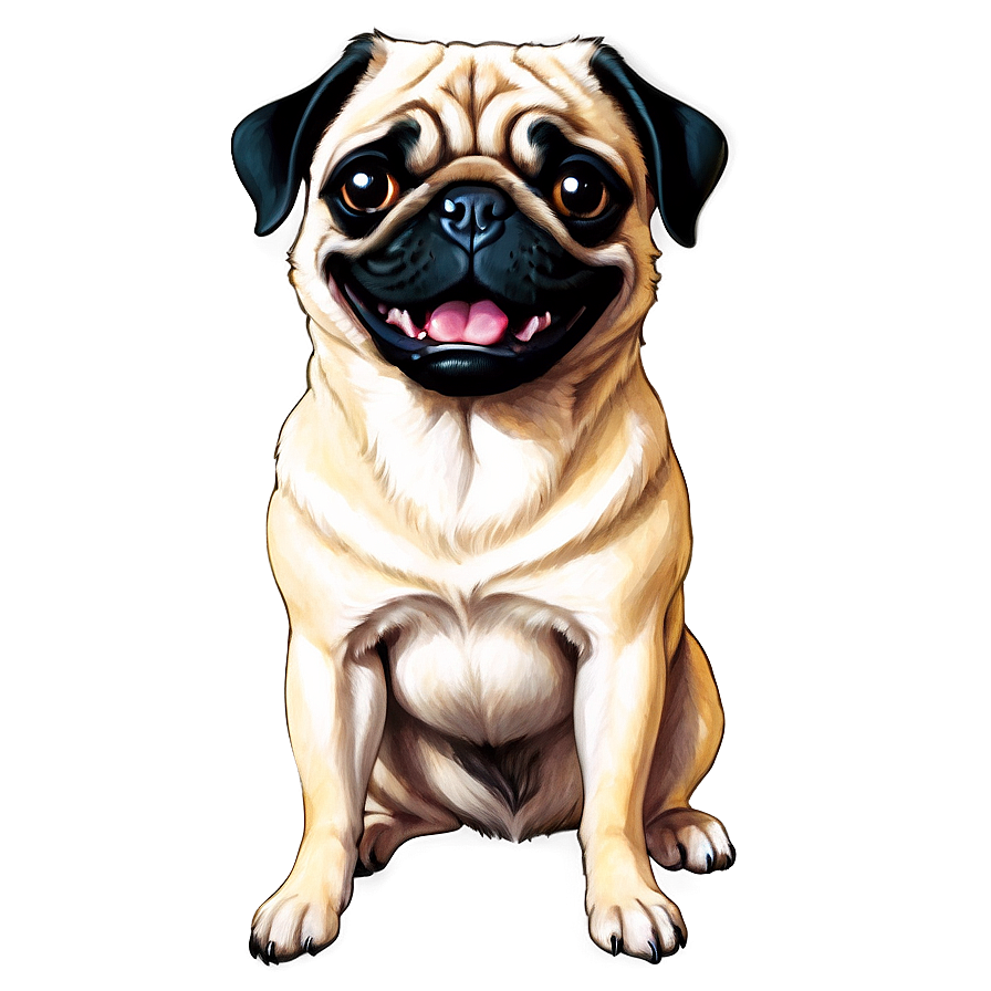 Cheerful Pug Png Xys24 PNG image