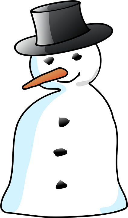 Cheerful Snowman Clipart PNG image