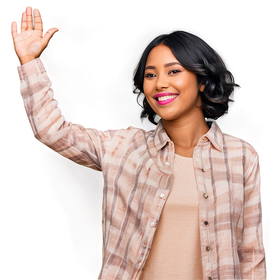 Cheerful Waving Individual Png Xkw PNG image