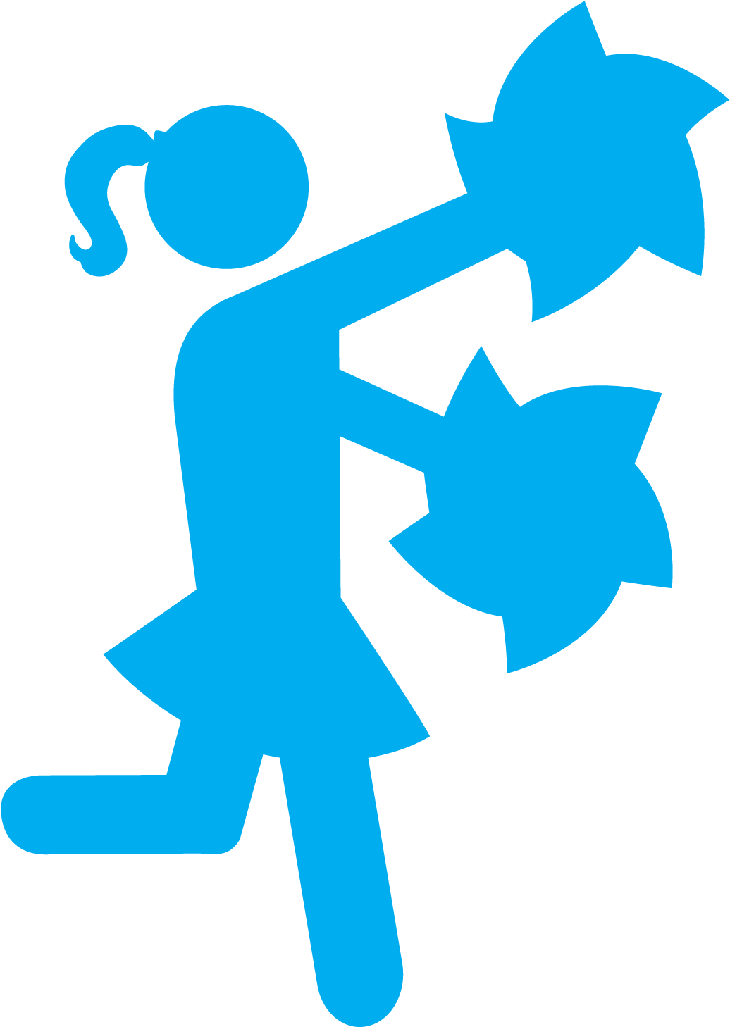 Cheerleader Silhouette Icon PNG image